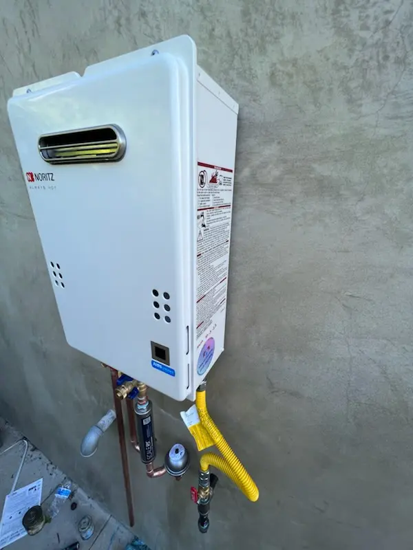 Tankless water heater installation for North Star homes